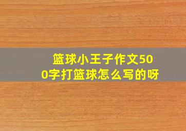 篮球小王子作文500字打篮球怎么写的呀