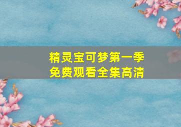 精灵宝可梦第一季免费观看全集高清