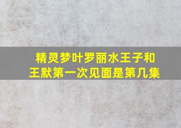 精灵梦叶罗丽水王子和王默第一次见面是第几集