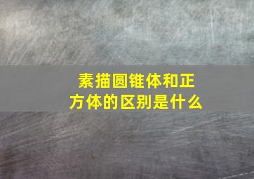 素描圆锥体和正方体的区别是什么