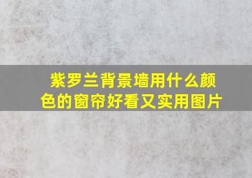 紫罗兰背景墙用什么颜色的窗帘好看又实用图片