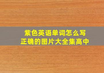 紫色英语单词怎么写正确的图片大全集高中