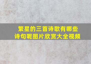 繁星的三首诗歌有哪些诗句呢图片欣赏大全视频