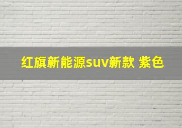 红旗新能源suv新款 紫色