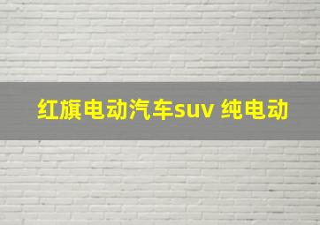 红旗电动汽车suv 纯电动