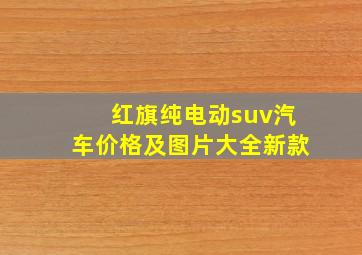 红旗纯电动suv汽车价格及图片大全新款