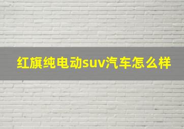 红旗纯电动suv汽车怎么样