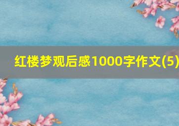 红楼梦观后感1000字作文(5)