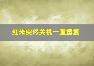 红米突然关机一直重复