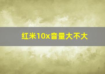 红米10x音量大不大