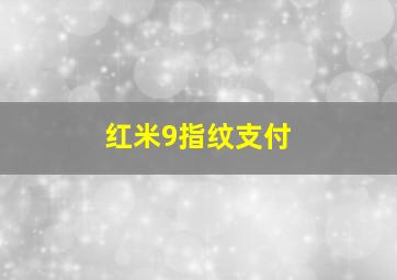 红米9指纹支付