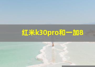 红米k30pro和一加8