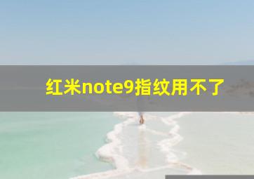 红米note9指纹用不了