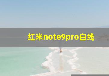 红米note9pro白线