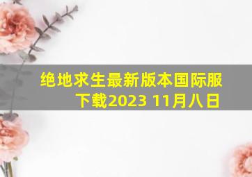 绝地求生最新版本国际服下载2023 11月八日