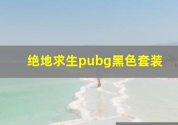 绝地求生pubg黑色套装