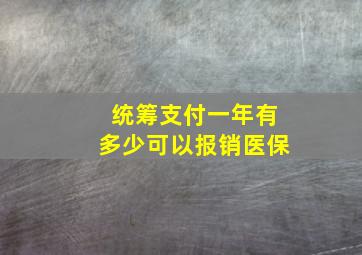 统筹支付一年有多少可以报销医保