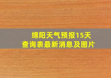 绵阳天气预报15天查询表最新消息及图片