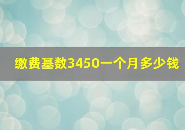 缴费基数3450一个月多少钱