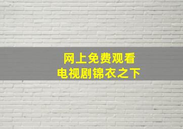 网上免费观看电视剧锦衣之下