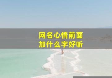 网名心情前面加什么字好听