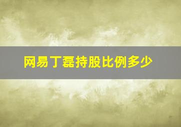 网易丁磊持股比例多少