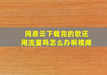 网易云下载完的歌还用流量吗怎么办啊视频