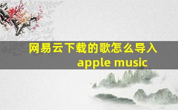 网易云下载的歌怎么导入apple music