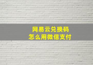 网易云兑换码怎么用微信支付