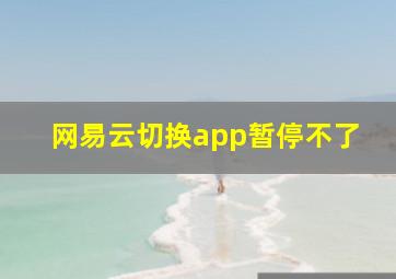 网易云切换app暂停不了