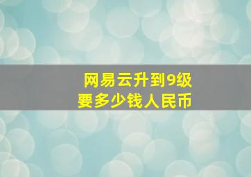 网易云升到9级要多少钱人民币