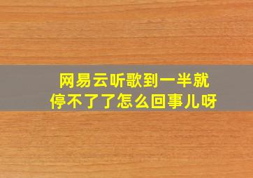 网易云听歌到一半就停不了了怎么回事儿呀