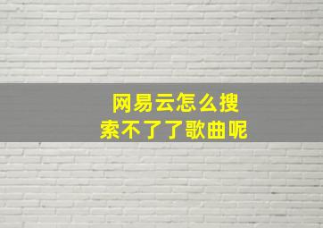 网易云怎么搜索不了了歌曲呢