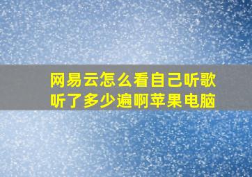 网易云怎么看自己听歌听了多少遍啊苹果电脑