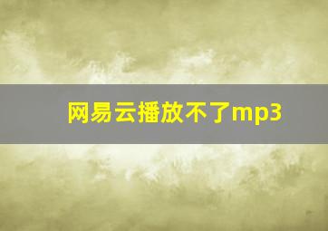 网易云播放不了mp3