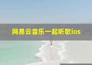 网易云音乐一起听歌ios