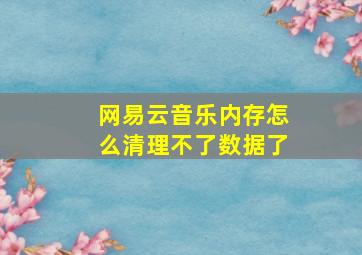 网易云音乐内存怎么清理不了数据了