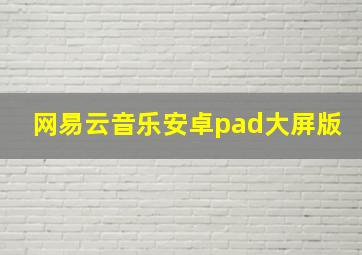 网易云音乐安卓pad大屏版