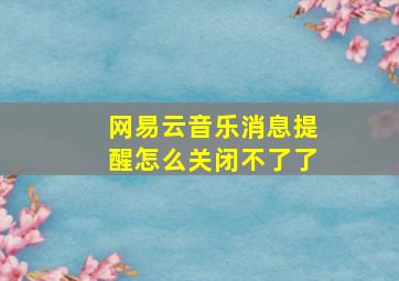 网易云音乐消息提醒怎么关闭不了了