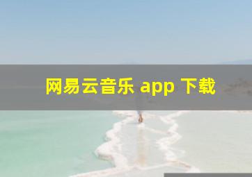 网易云音乐 app 下载