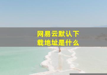 网易云默认下载地址是什么