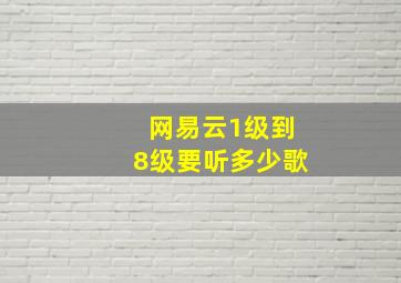 网易云1级到8级要听多少歌