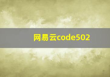 网易云code502