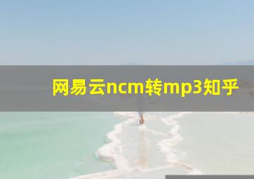 网易云ncm转mp3知乎