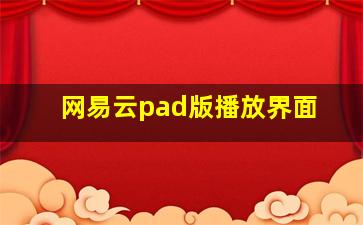 网易云pad版播放界面