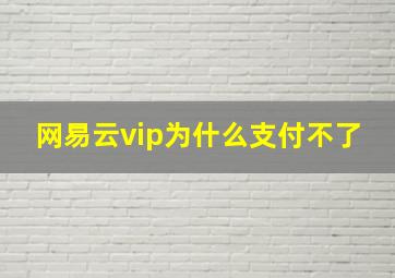 网易云vip为什么支付不了