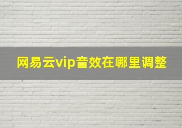 网易云vip音效在哪里调整