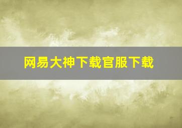 网易大神下载官服下载