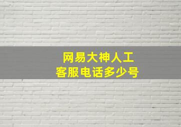 网易大神人工客服电话多少号