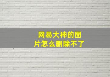 网易大神的图片怎么删除不了